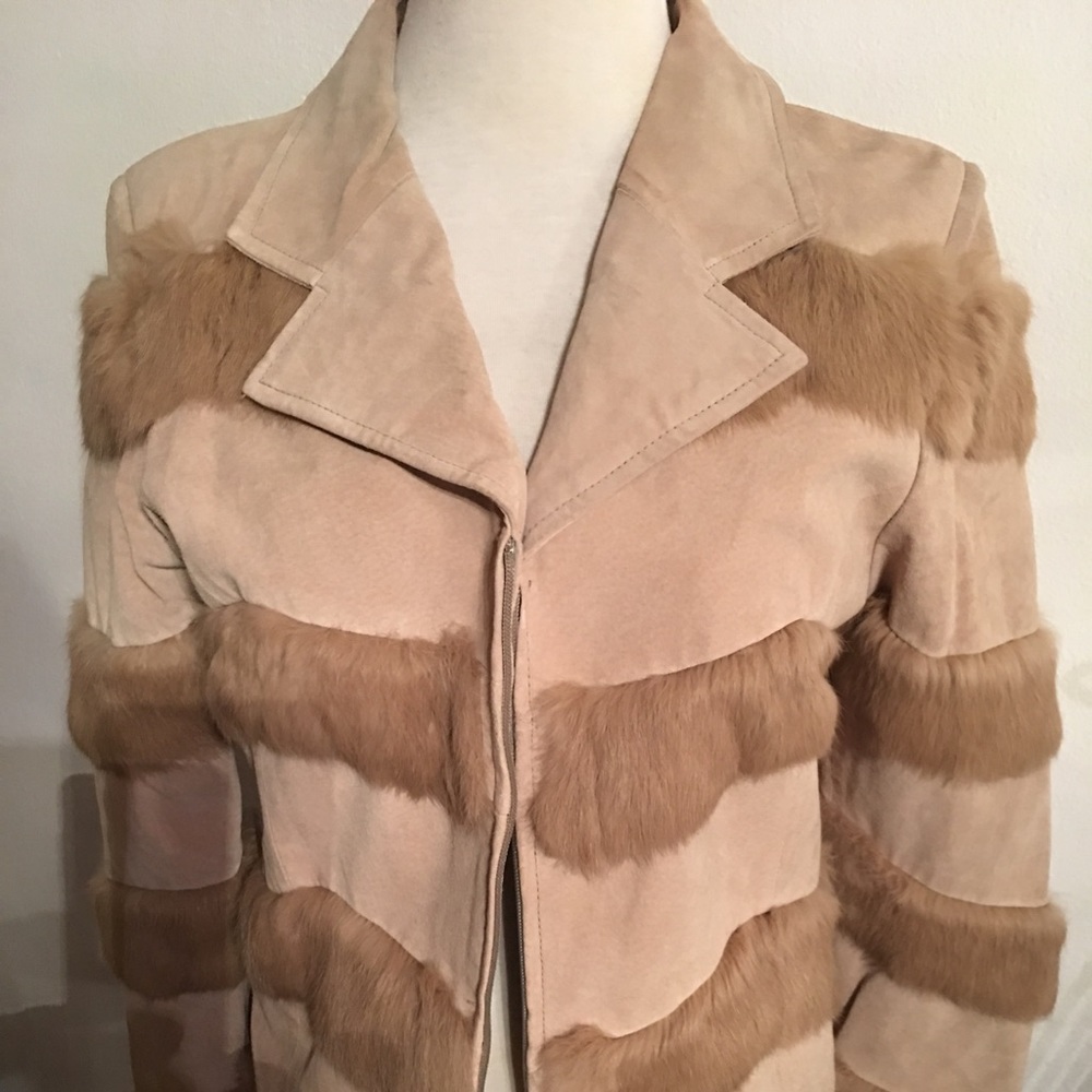 Genuine leather & real fur.